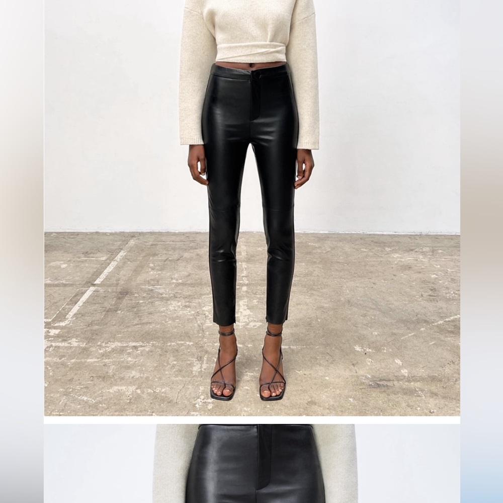 Zara faux leather leggings
